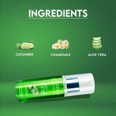 Jovees Herbal Cucumber Skin Toner For Glowing And Hydrating Skin | Face Mist & Toner for Oily & Acne Prone Skin | Cleansing & Pore Tightening | Paraben, Alcohol And Chemical Free 200ml